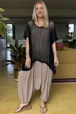 Made in Italy Fisherman Layering Knit Black